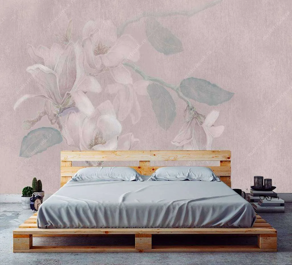 Фотообои в интерьере одинокая магнолия  13-101 фото