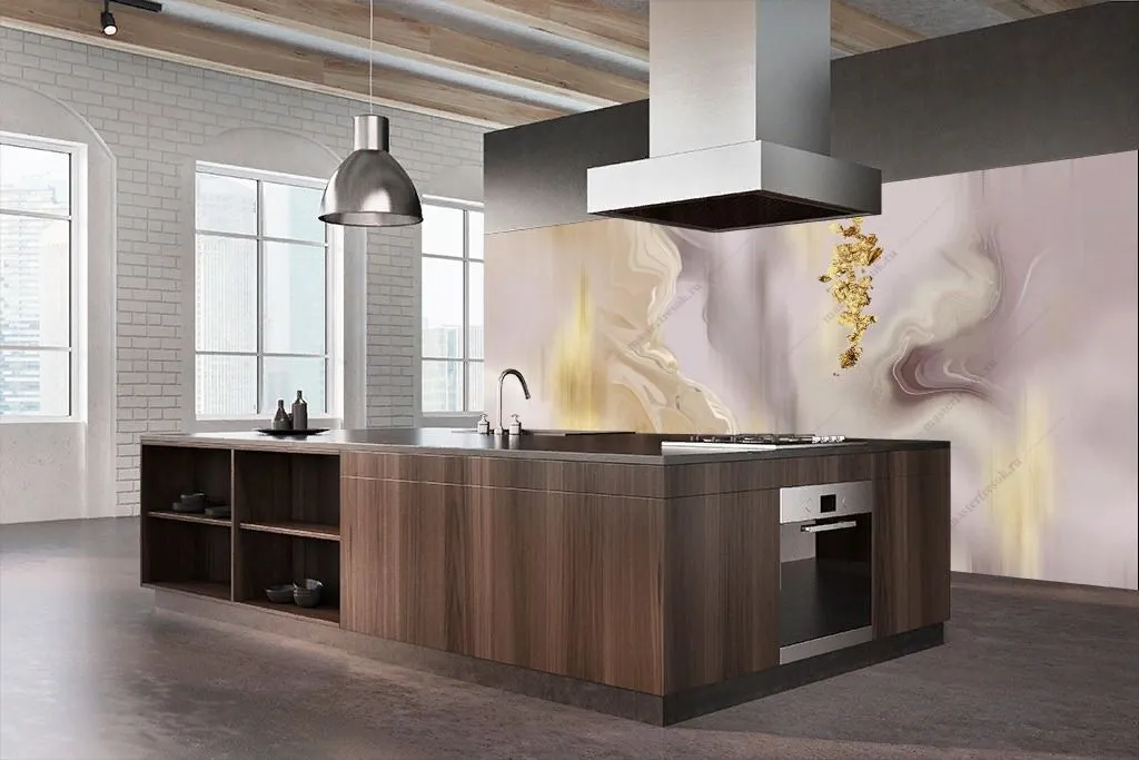 Фотообои в интерьере золотой блеск  13-596 фото