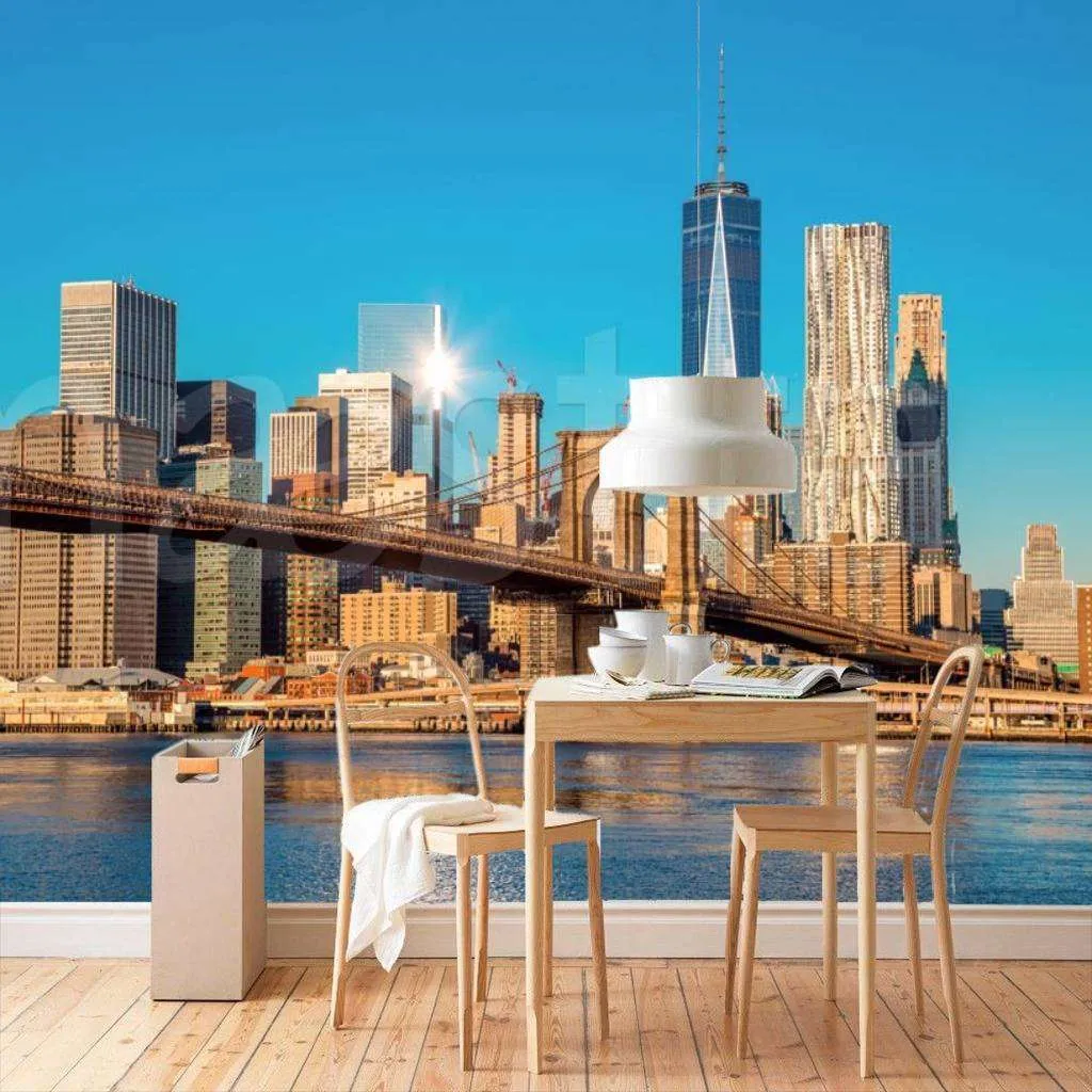 Фотообои Бруклинский мост в ясную погоду  9-832