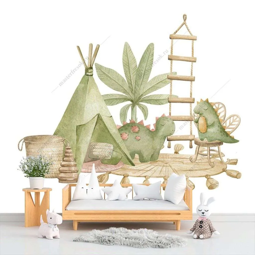Фотообои в интерьере вигвам в детскую  14-589 фото