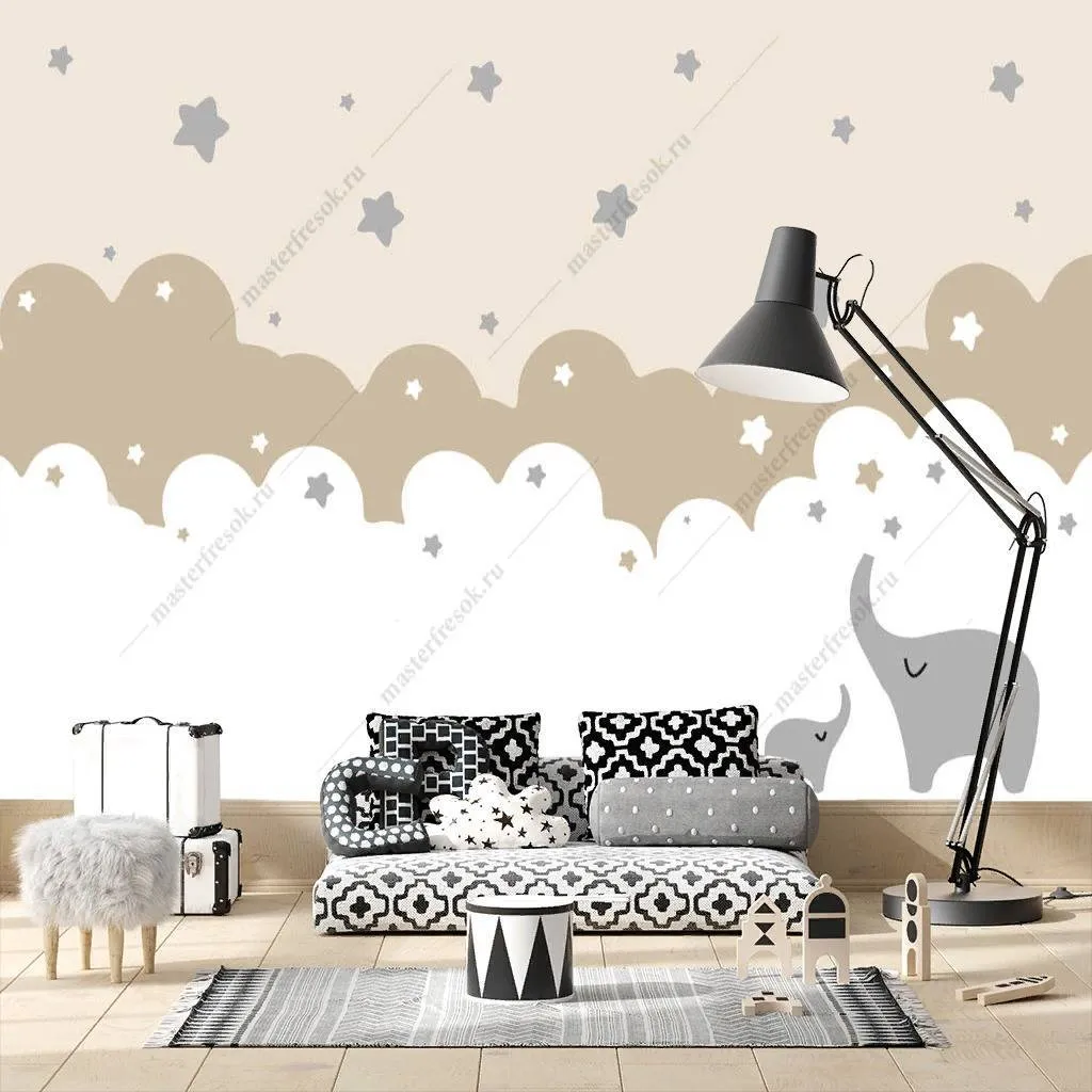 Фотообои Облака и слоник  12-846