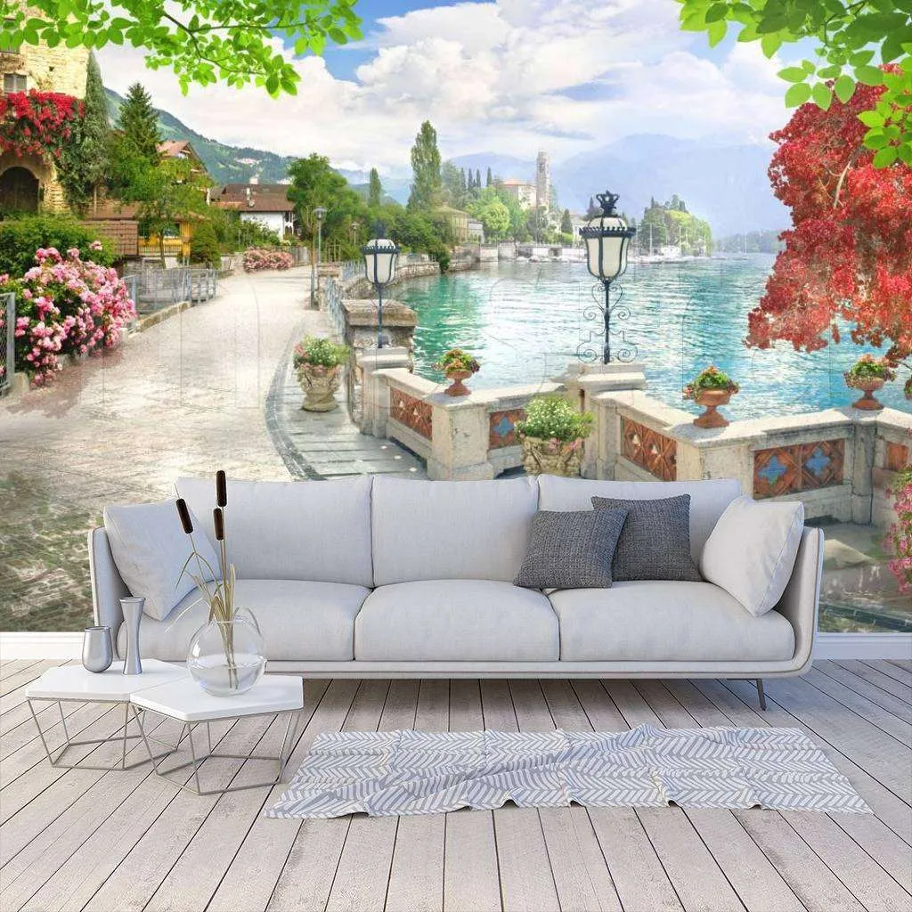 Фотообои Утром на набережной залива  5-020