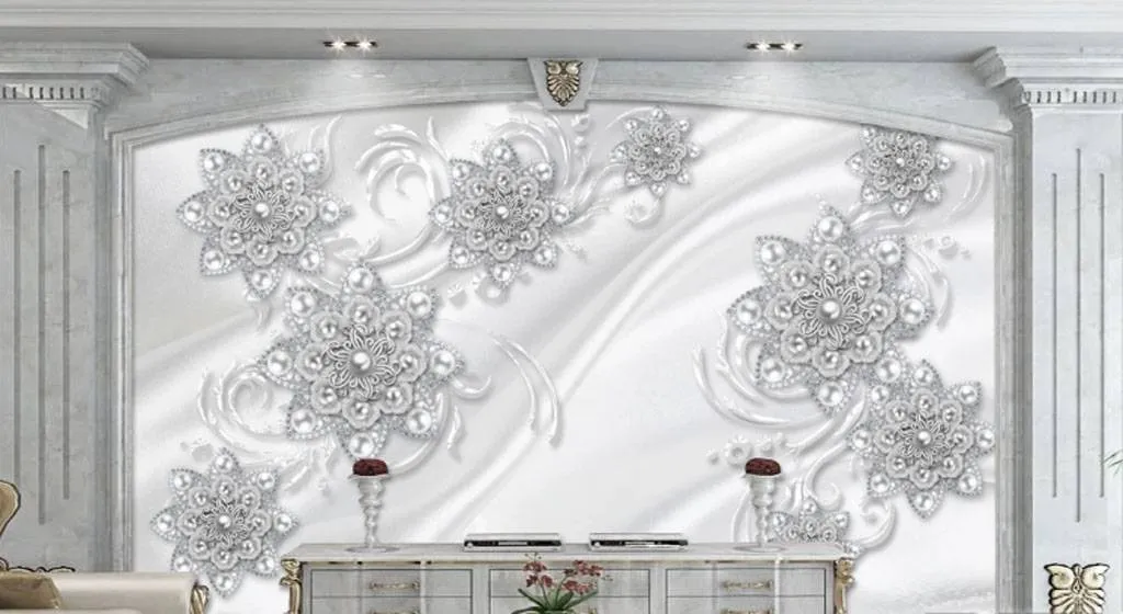 Фотообои Серые стальные цветы  15-799