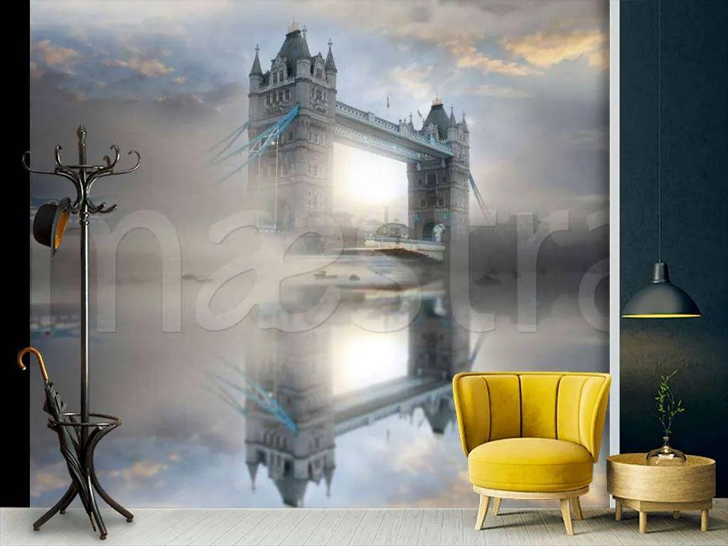 Фотообои Мост Лондона в тумане  9-440
