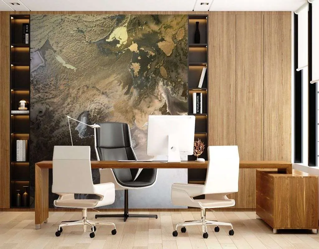 Фотообои в интерьере абстракция поталью  9-1655 фото