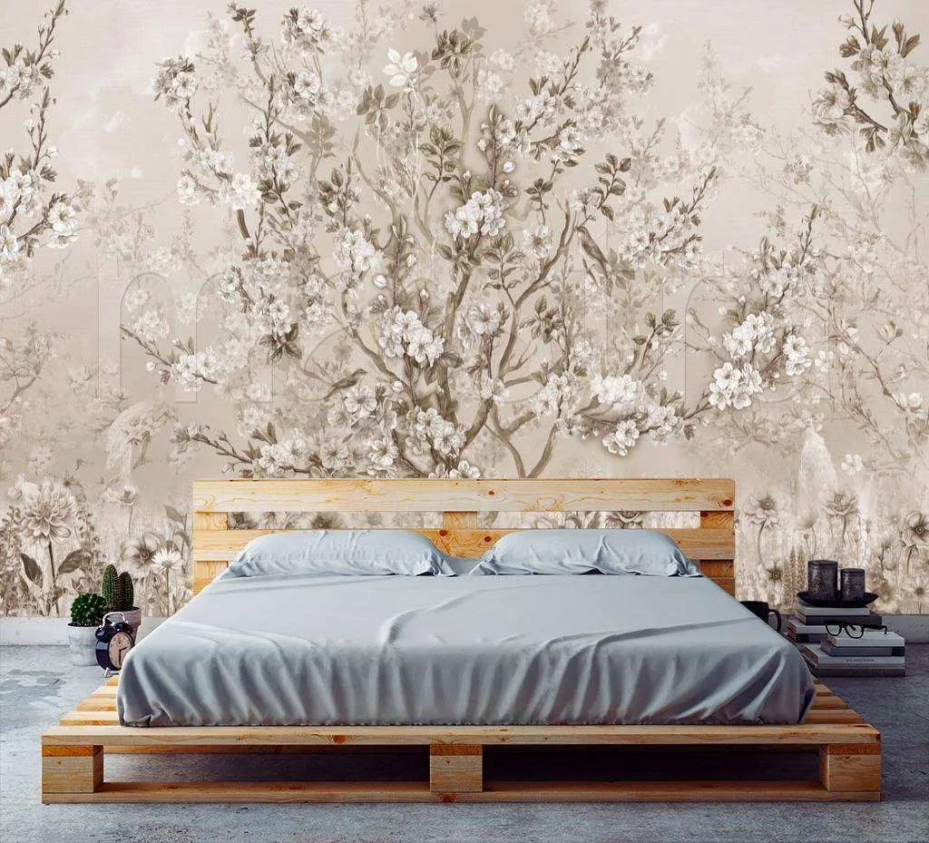 Фотообои в интерьере коричневый куст  7-922 фото