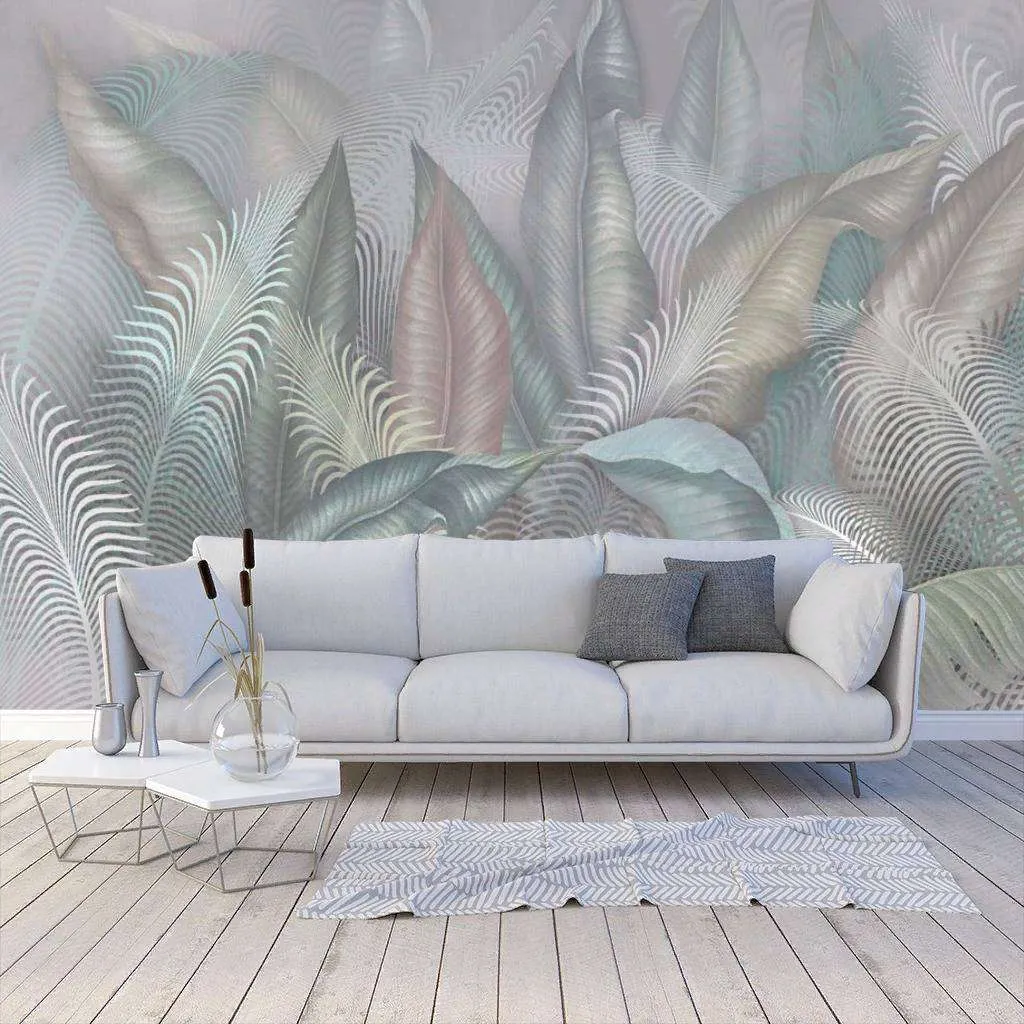 Фотообои Бесшовные обои на стену:  Листья пальмы. Артикул: 13-261  