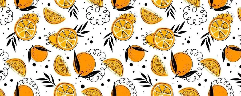 Фотообои в интерьере апельсин стилизация  9-1434 фото