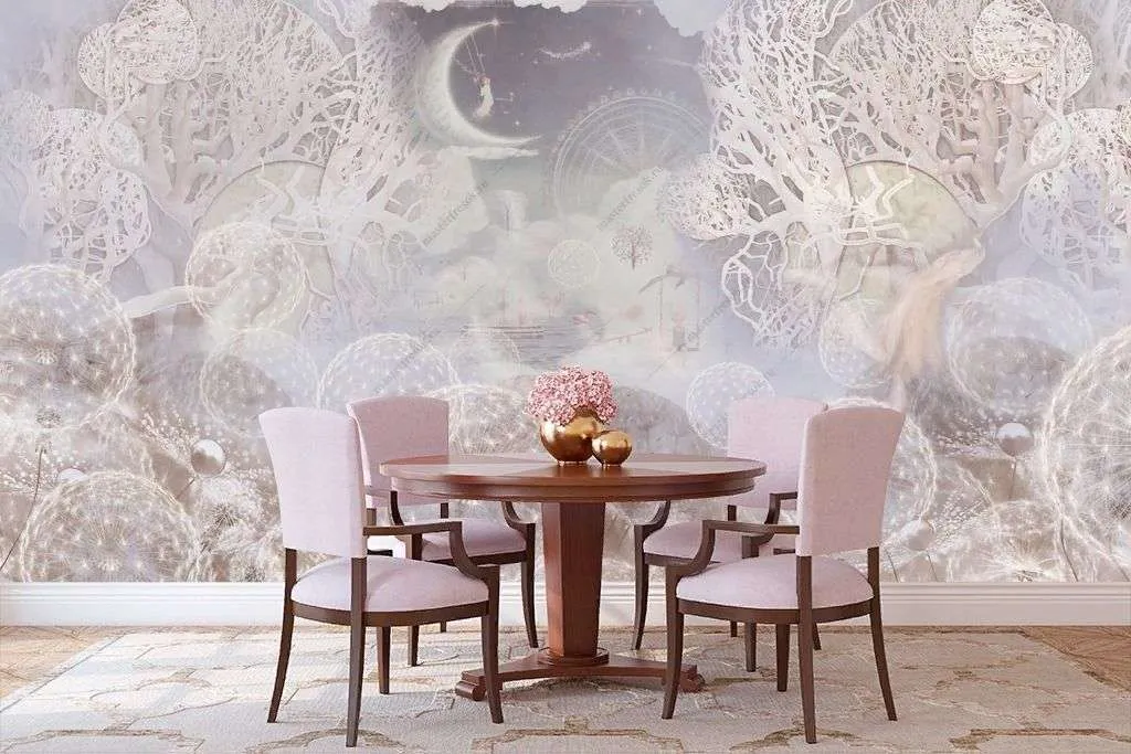 Фотообои в интерьере волшебный лес  13-324 фото