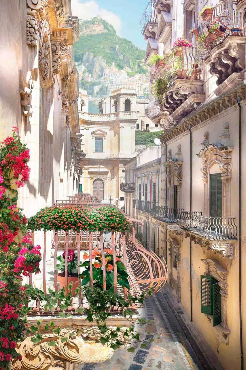 Фотообои в интерьере изящная улочка  5-033 фото