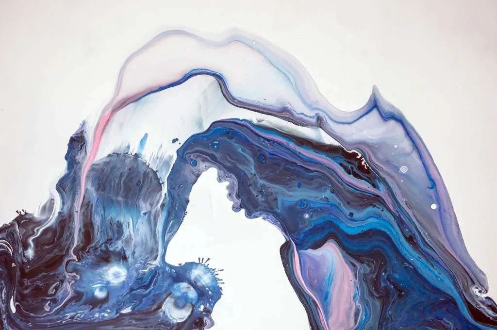 Фотообои в интерьере флюид арт волна  9-1300 фото