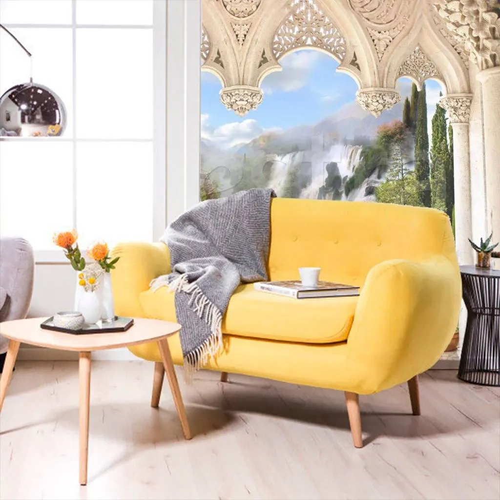 Фотообои Водопады в горах после дождя  3-045