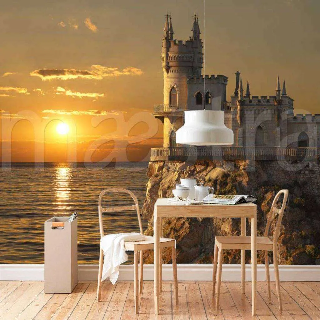 Фотообои Ласточкино гнездо на закате  9-217