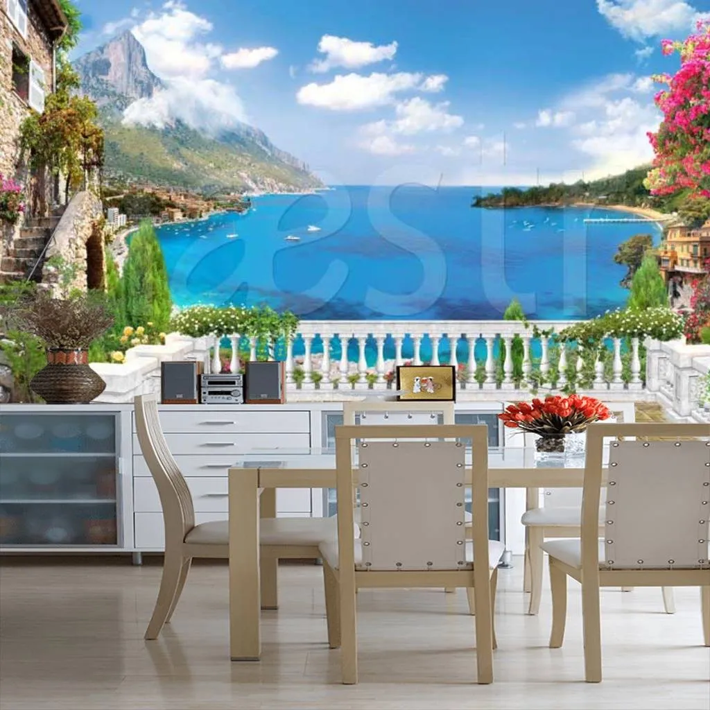 Фотообои Вид с балкона на морской пейзаж  11-080