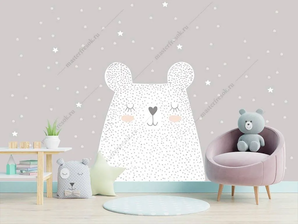 Фотообои Мишка белый  12-885