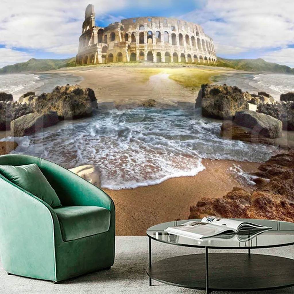 Фотообои Древние руины на берегу моря  5-121