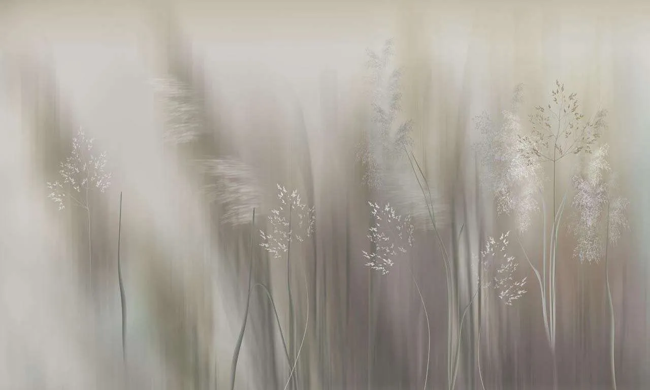 Фотообои в интерьере пампасная трава  13-514 фото