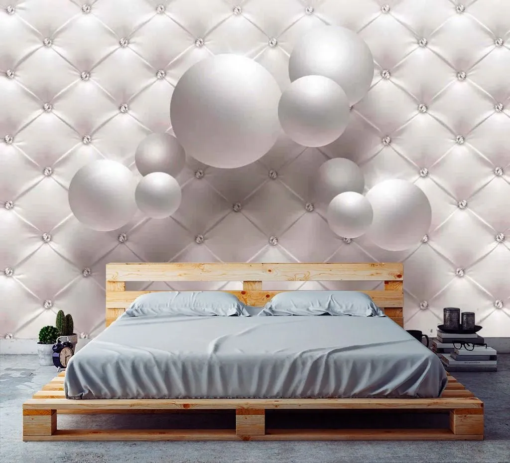 Фотообои 3Д шары на каретной стяжке  17-7174