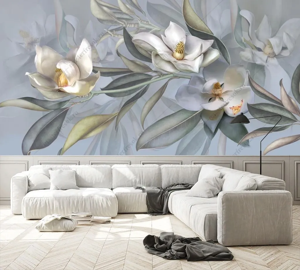 Фотообои в интерьере утренние лилии  13-476 фото