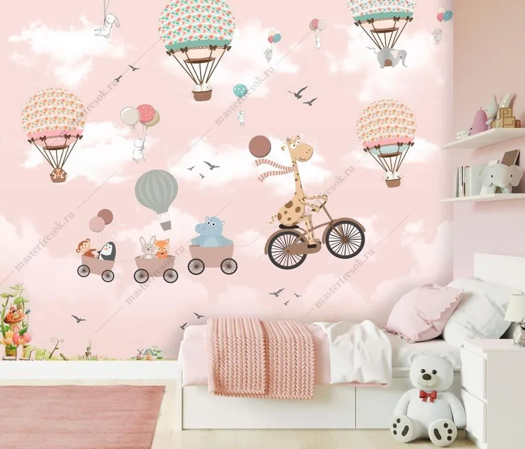 Фотообои Звери на велосипеде  12-1402