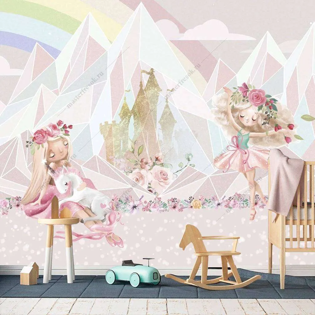 Фотообои в интерьере танцующие балерины  14-078 фото