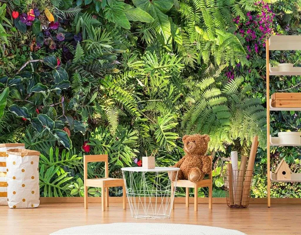 Фотообои в интерьере густой лес  9-1614 фото