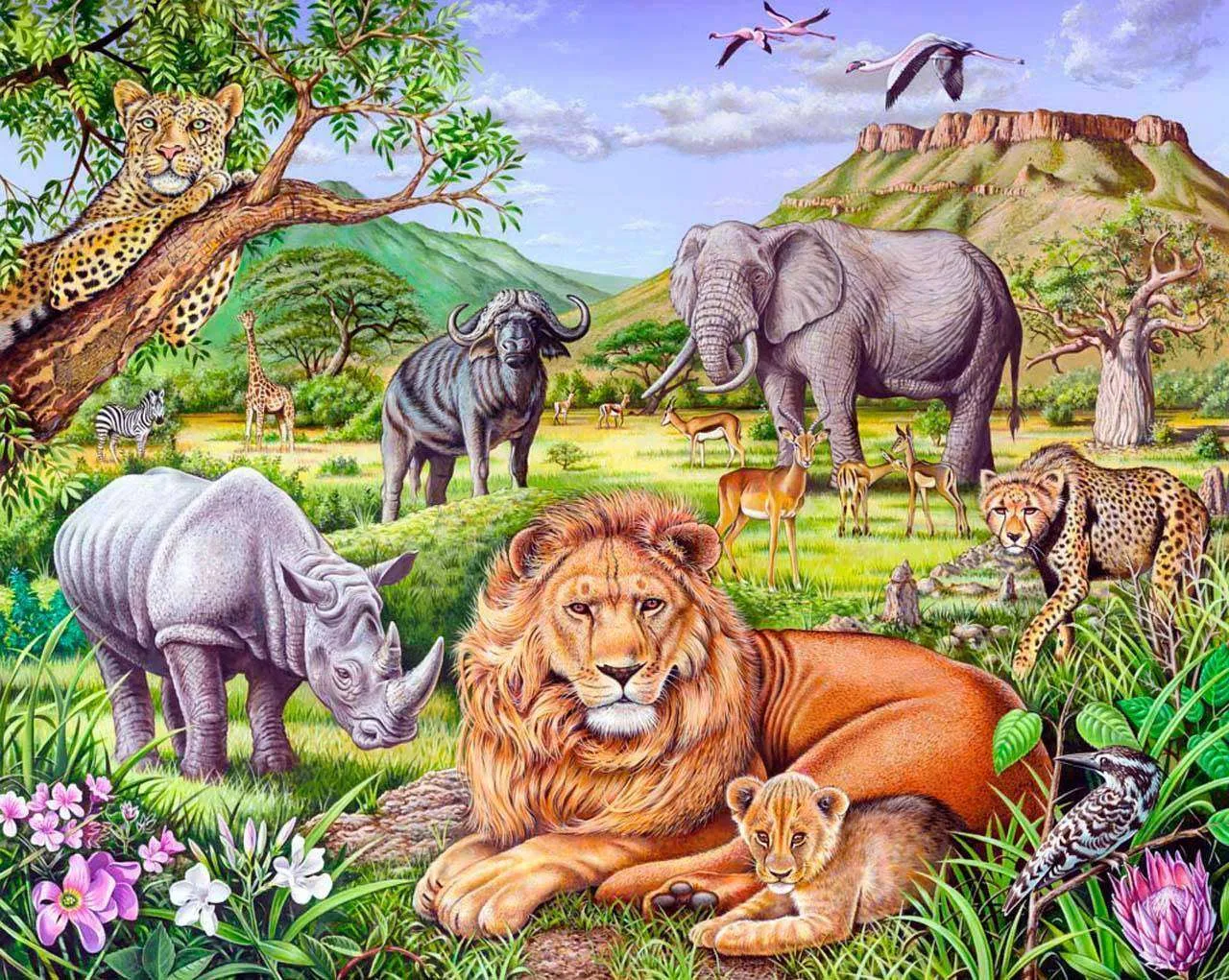 Фотообои в интерьере дикие животные  8-312 фото