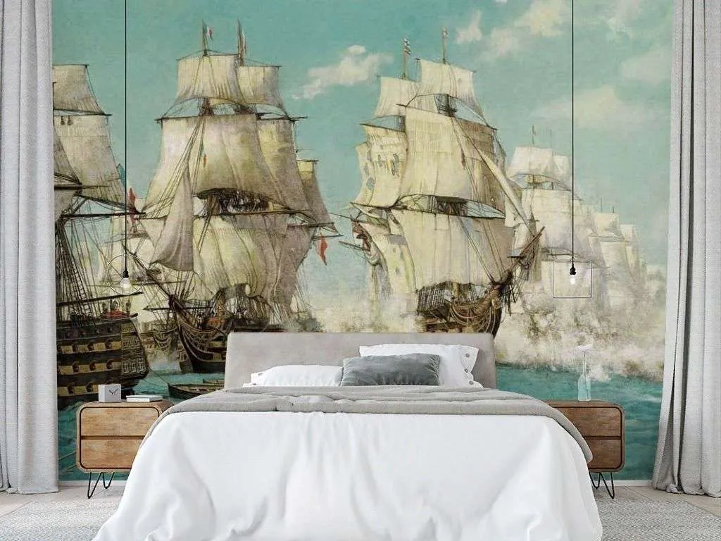 Фотообои в интерьере трафальгарская битва  17-2034 фото