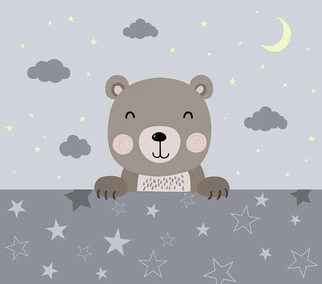 Фотообои в интерьере милый медвежонок  14-312 фото