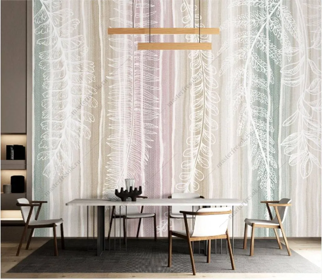 Фотообои в интерьере светлый фон  15-832 фото