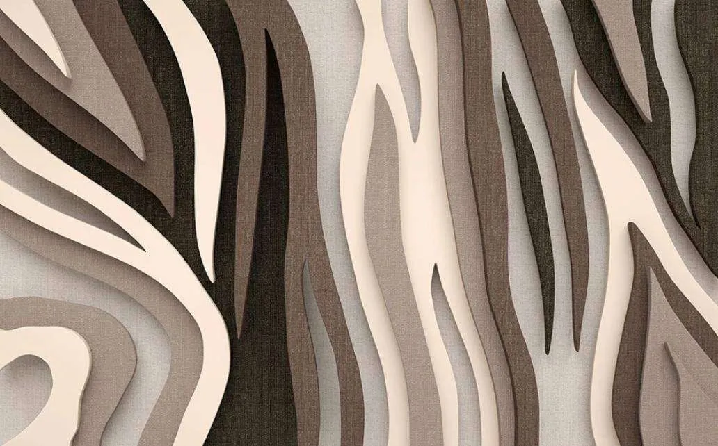 Фотообои в интерьере полосатая 3д ткань  15-434 фото