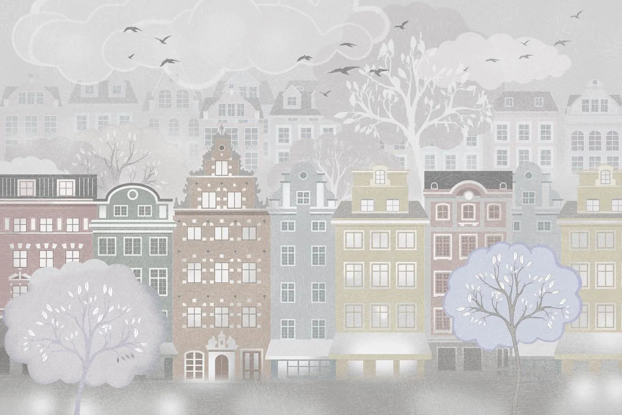 Фотообои в интерьере в детскую домики волшебные   13-685 фото