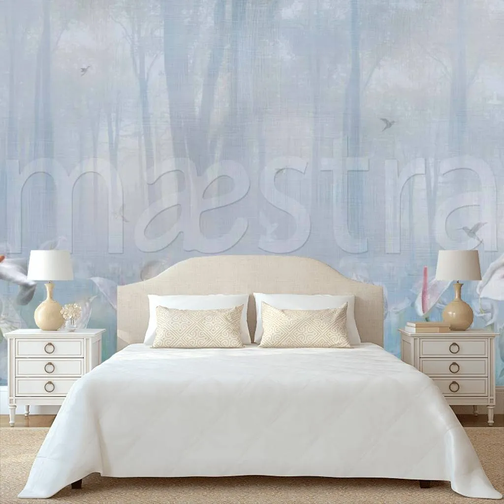 Фотообои в интерьере каллы в лесу  7-542 фото