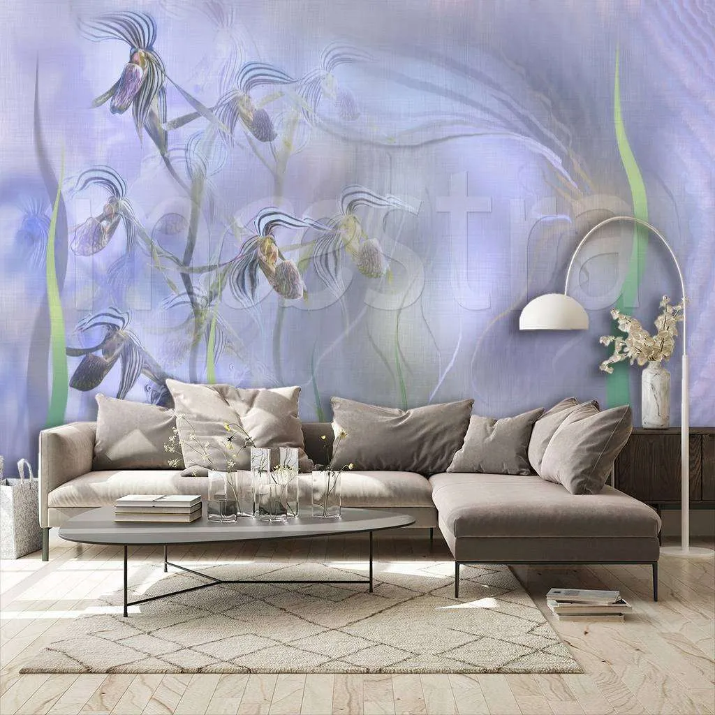Фотообои в интерьере цветочный арт  7-990 фото