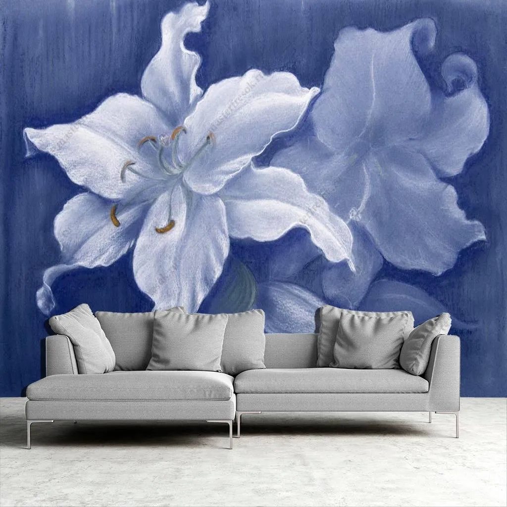 Фотообои Нарисованная лилия  9-1181