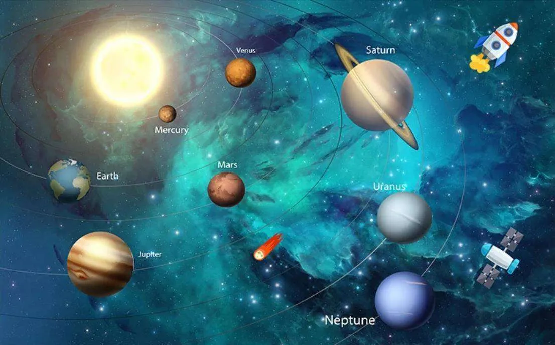 Фотообои в интерьере вселенная космос  15-322 фото