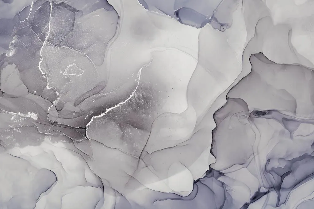 Фотообои в интерьере сиреневые чернила флюид  9-1385 фото