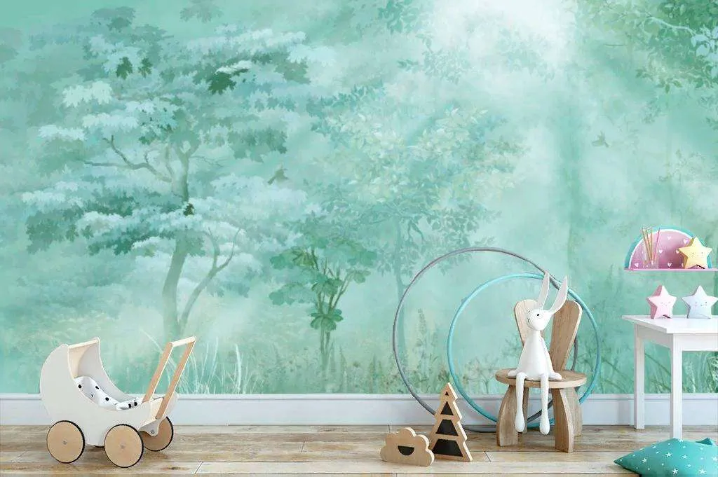 Фотообои в интерьере лес  13-202 фото