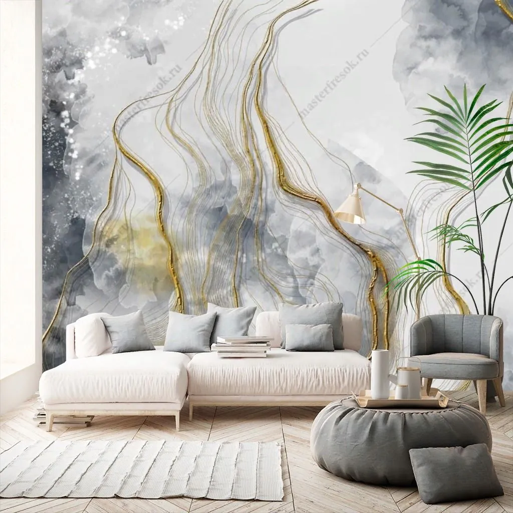 Фотообои в интерьере 3д молния  10-918 фото