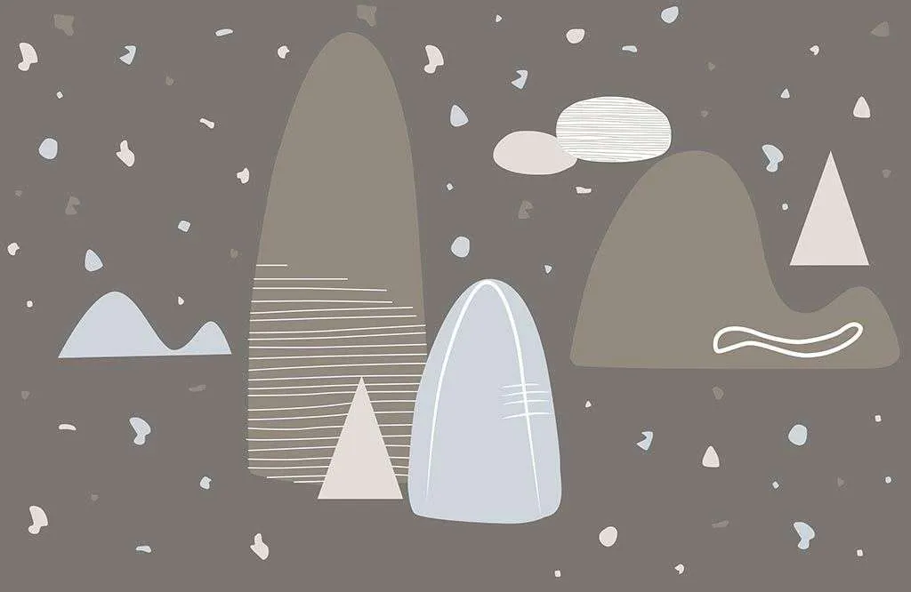 Фотообои в интерьере горы на темном фоне  14-099 фото