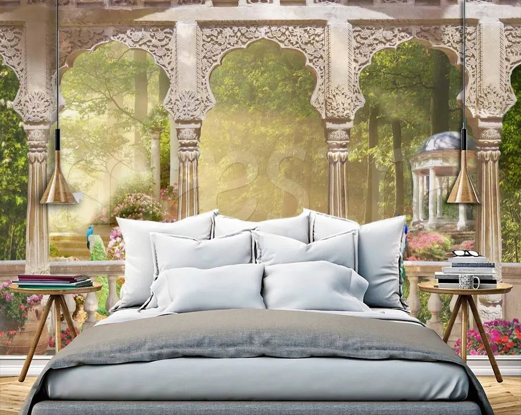 Фотообои в интерьере римская беседка  5-092 фото