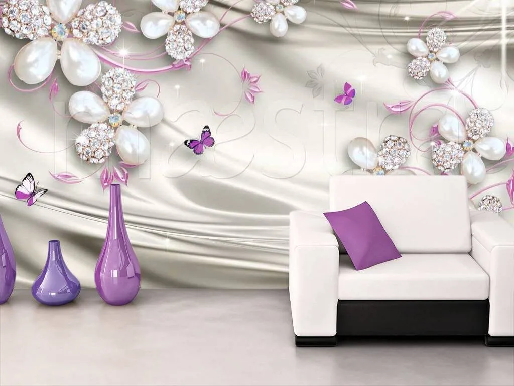 Фотообои Нежные цветы на шелке  10-420