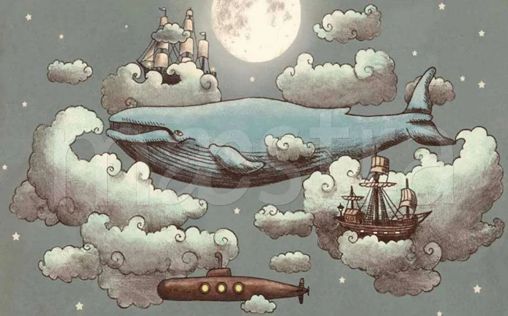 Фотообои в интерьере полетели с нами  15-194 фото