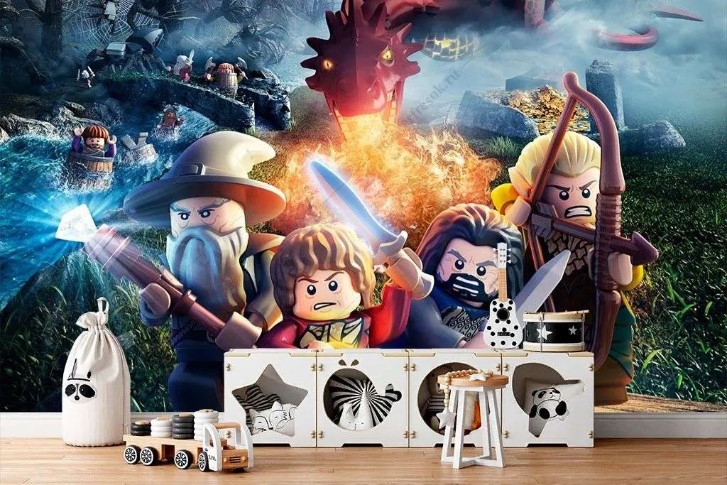 Фотообои в интерьере лего хоббит  12-1390 фото