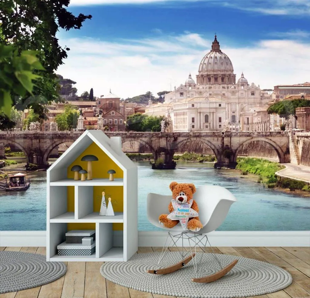 Фотообои в интерьере вид на собор в праге  4-250 фото