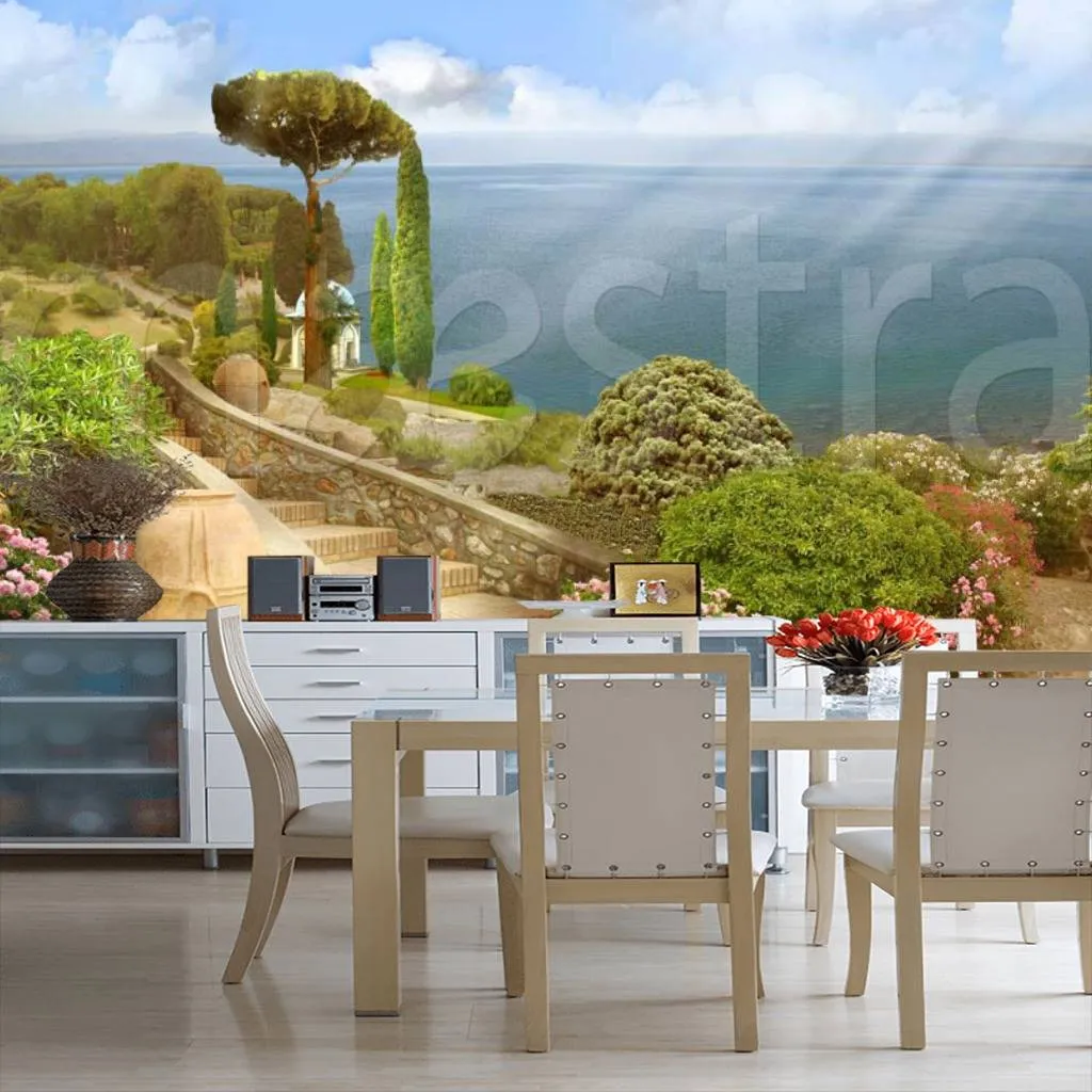 Фотообои Набережная в горах  2-023