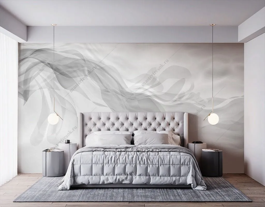 Фотообои в интерьере серая дымка  9-1739 фото