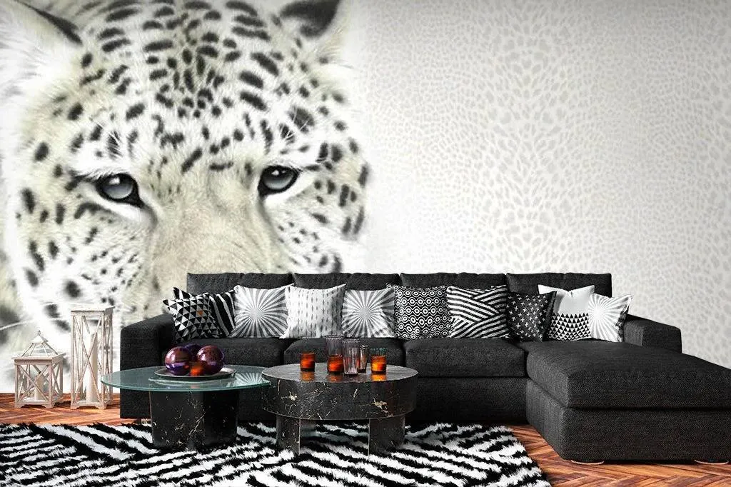 Фотообои в интерьере глаза леопарда  15-757 фото