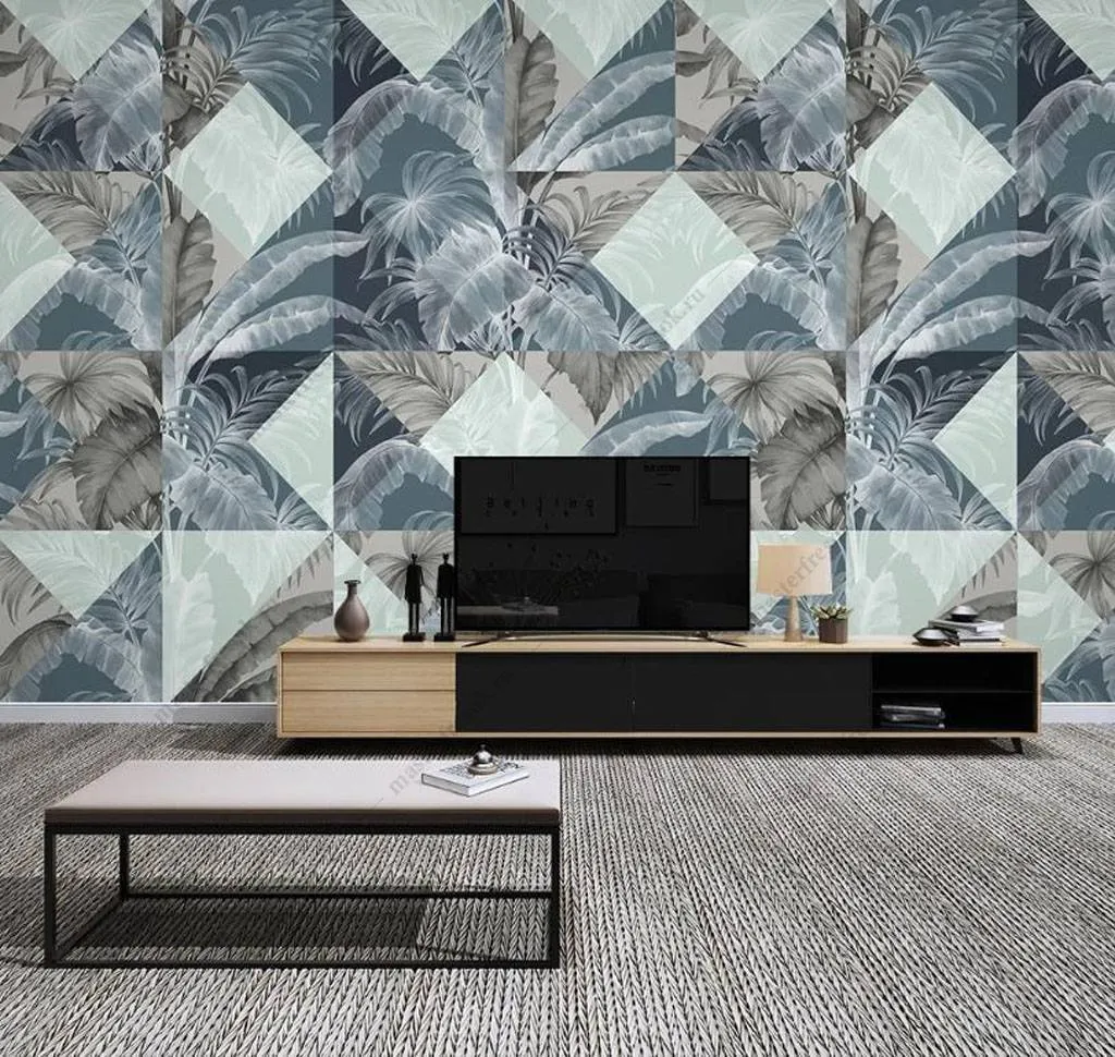 Фотообои Геометрия в листьях  15-976