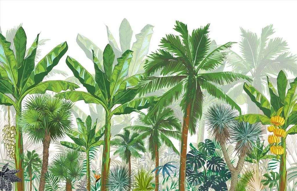 Фотообои в интерьере тропический лес в детскую  12-1505 фото